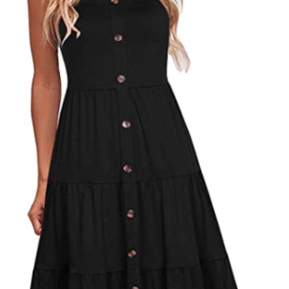 A-line sleeveless dress